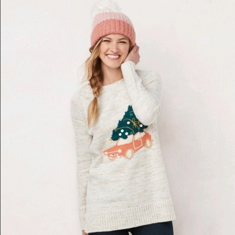 Lauren Conrad Oversized Christmas Sweater